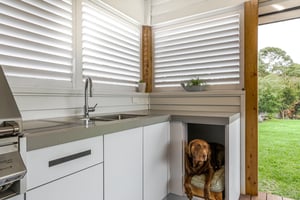 Outdoor Kitchen Dog Space