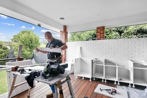 Installation of outdoor kitchen