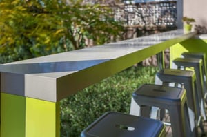 822-LimeTree Alfresco Weber Q3600 Dulux Rainforest Glow Corian Concrete and Clam Shell Alfresco Kitchen 8-1