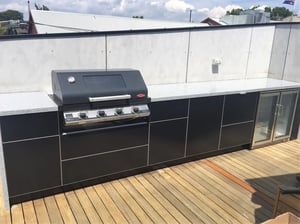 Beefeater Discovery Matte Black Corian Platinum Outdoor Kitchen 3