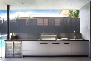 Beefeater Proline Hood BBQ Metallic Silver Corian Deep Night Sky Alfresco Kitchen 2