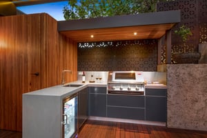 Beefeater Signature 3000SS Matte Steel Grey Corian Ash Concrete Outdoor Kitchen Ascot Vale 2 (Custom)
