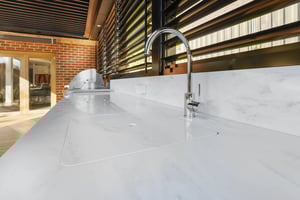 Corian Carrara Crema outdoor benchtop