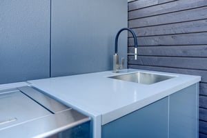 Gasmate 6 BNR BBQ Ash Grey Corian Dove Outdoor Kitchen HR4-1